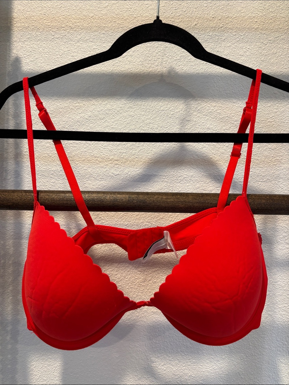 Rampage Red Scalloped Push-Up Bra